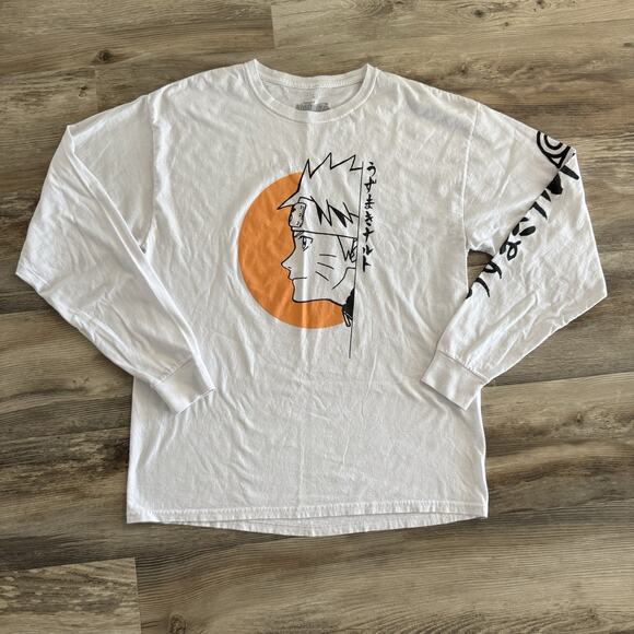 Naruto Shippuden White Long Sleeve Graphic Tee – Men’s Size L Ripple Junction - Picture 1 of 7